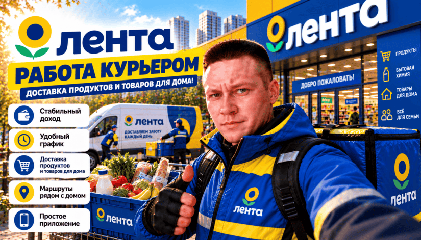 Работа курьером в Ленте в Москве для женщин