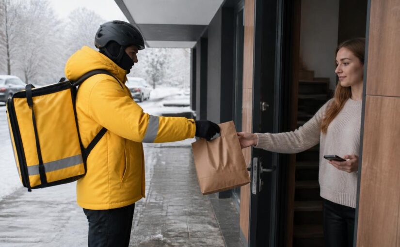 Как курьеры работают в гололёд: экипировка и правила безопасности